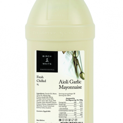 North Coast Smallgoods__1L_Aioli Garlic Mayonnaise JPG